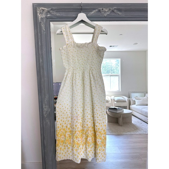 Onward Dresses & Skirts - 90s Vintage Onward Floral Kashiyama Seersucker Smocked Midi Dress Cottagecore M